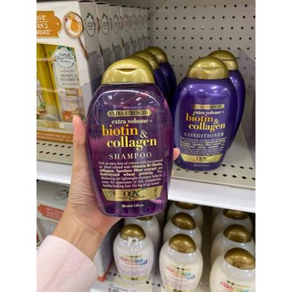 GỘI- XẢ CHỐNG RỤNG, MỌC TÓC, LÀM DÀY, LÀM PHỒNG TÓC OGX BIOTIN & COLLAGEN EXTRA STRENGTH VOLUMIZING