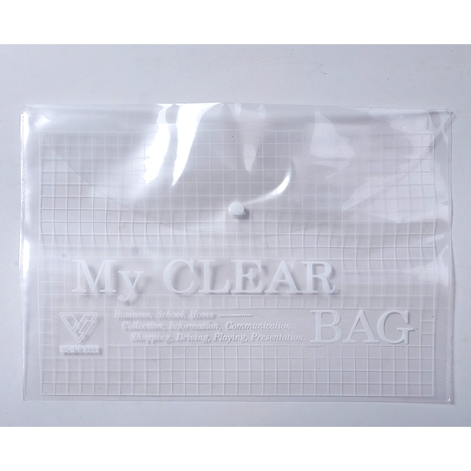 Combo 10 cái Bìa nút A4/F4 My Clear Bag