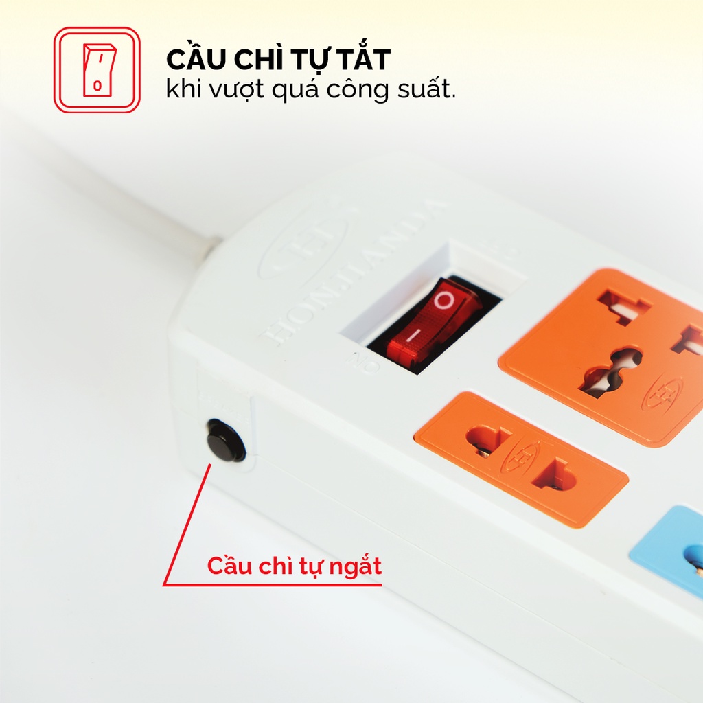 [Mã INCU50 giảm 50K đơn 150K] [COMBO TIẾT KIỆM 02] Ổ cắm điện 0436B USB (5 mét) + Ổ cắm điện tròn 083R (5 mét)