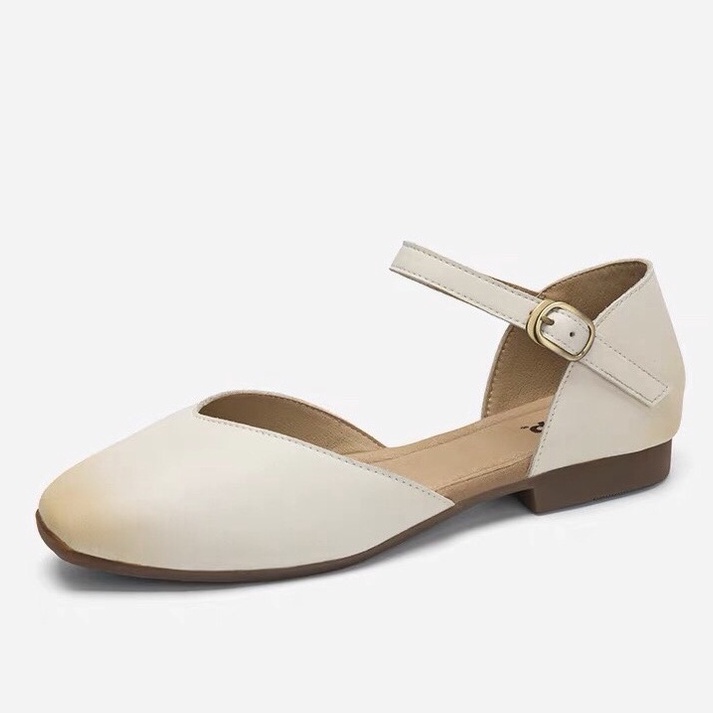 Giày Sandal Nữ 2p Mũi Vuông Dễ Đi E12