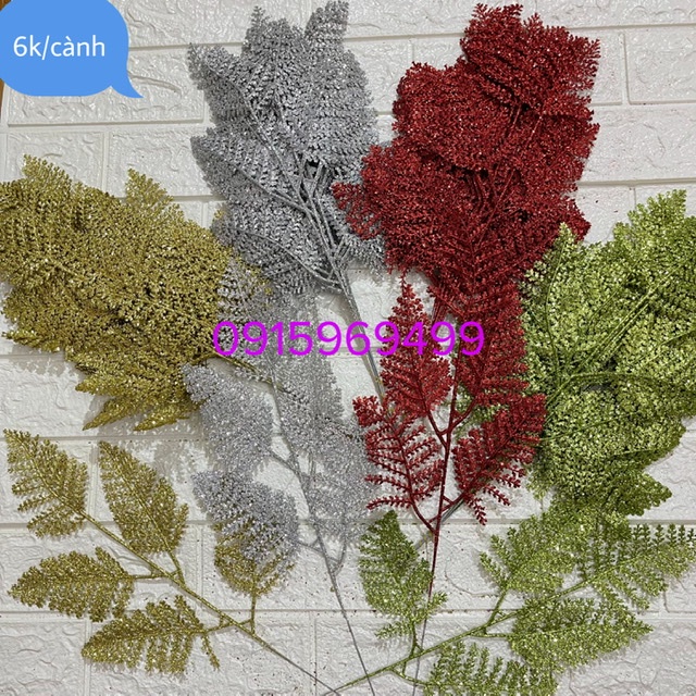 cành lá trang trí/ cành dương sỉ hoa/ lá làm oản