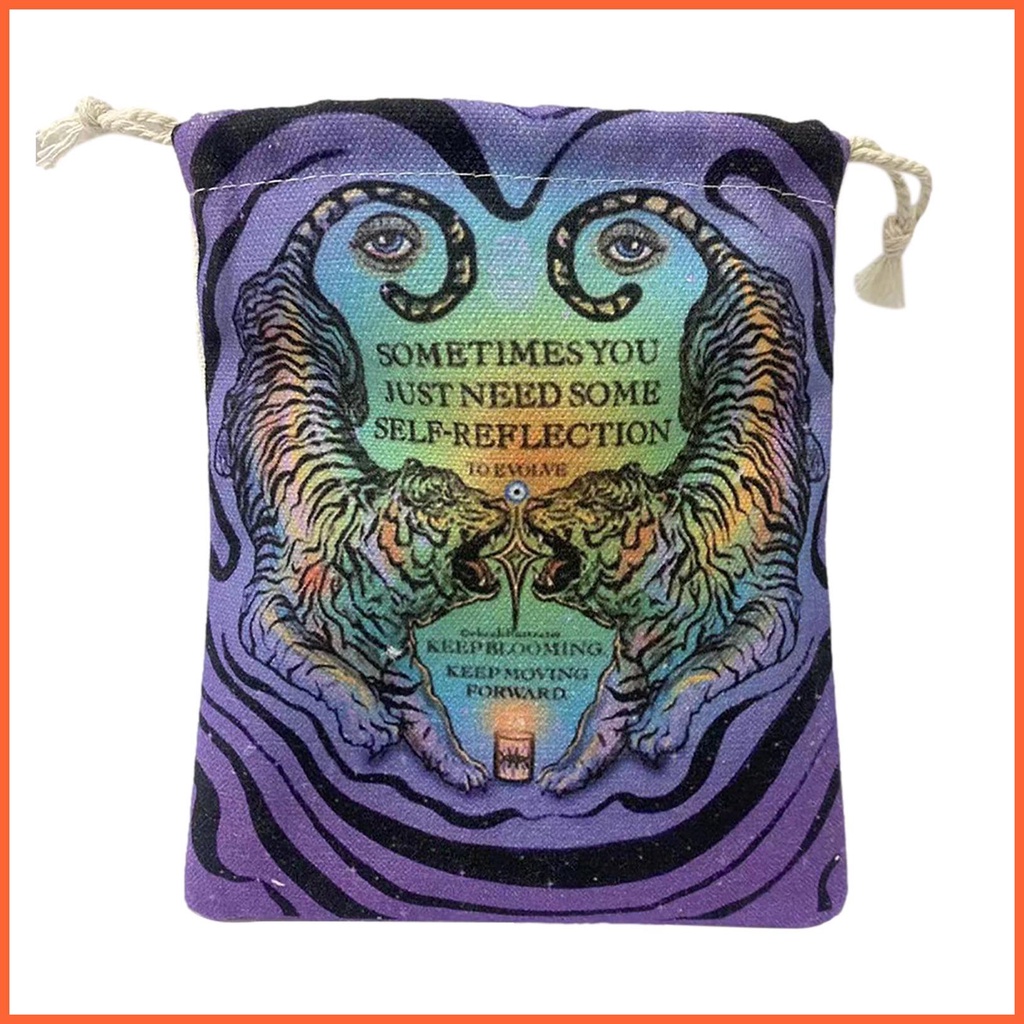 Túi Dây Rút Đựng Bài Tarot 5X7 Inch Họa Tiết Sư Tử Độc Đáo