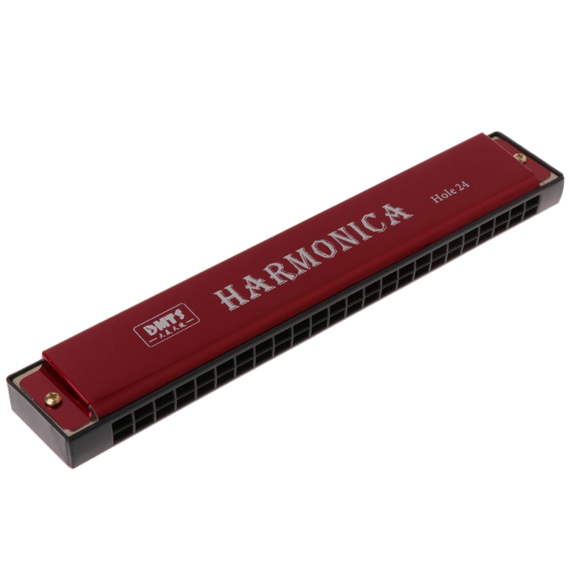 Đồ chơi harmonica trẻ em 24 lỗ C bằng kim loại mới bắt đầu