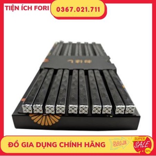 Set 5 đôi đũa sợi thuỷ tinh kháng khuẩn Shikisai Nội địa Nhật Bản tránh trơn trượt khi gắp.