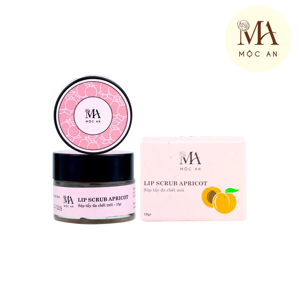 Sáp Tẩy Da Chết Môi Lip Scrub Apricot - Mộc An 15gr