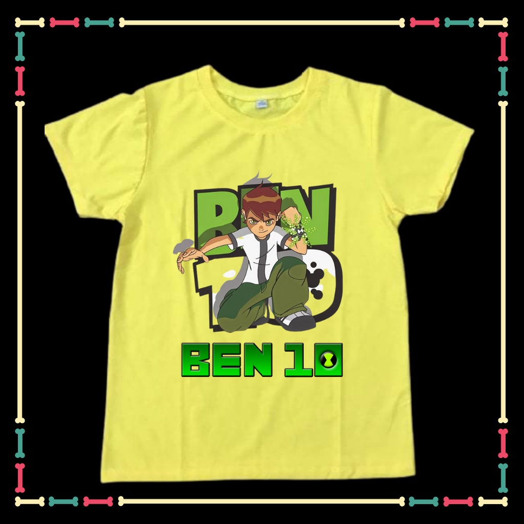 Áo Ben 10 tay ngắn phông rộng cổ tròn đủ size áo cho bé trai