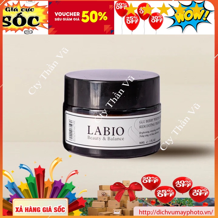Kem Dưỡng Trắng  LABIO Glutathione dung tích 30ml - Trẻ Hóa Da An Toàn kholinhkienmayin