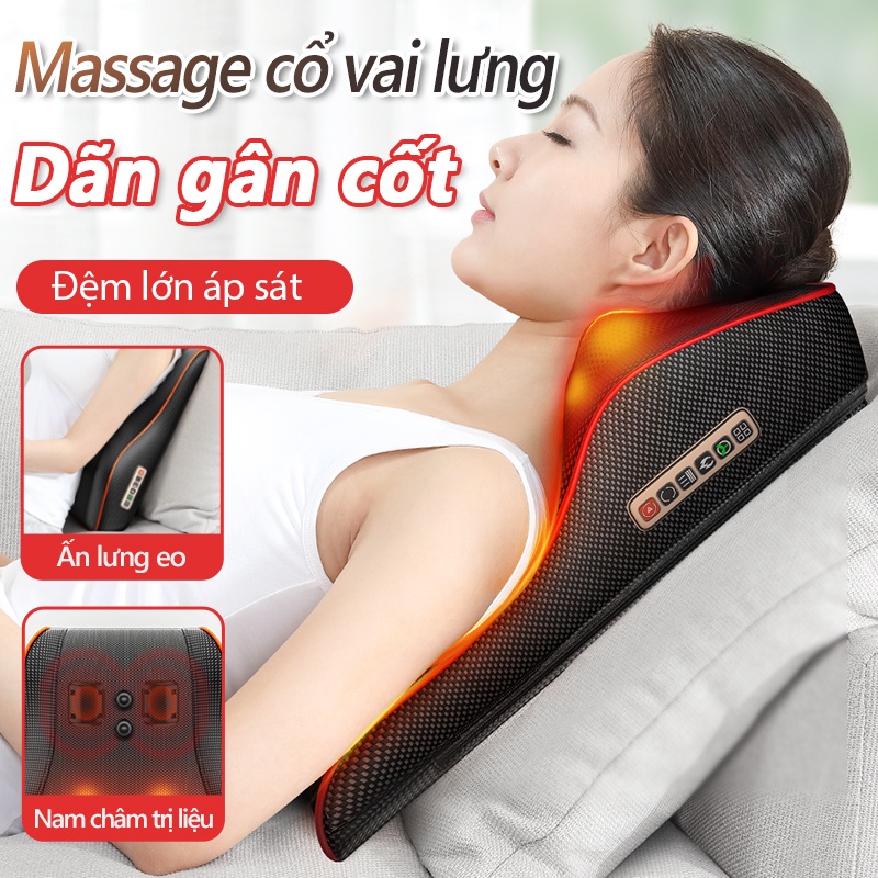 Gối massage vùng vai gáy thông minh Gối massage điện giúp lưu thông máu và hỗ trợ bảo vệ vùng cổ