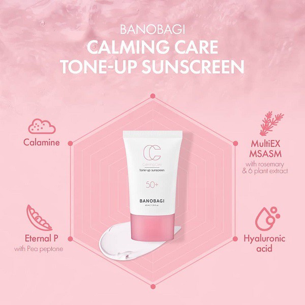 Kem Chống Nắng Cấp Ẩm Nâng Tone Da Banobagi Calming Care Tone-Up Sunscreen SPF 50+ PA+++