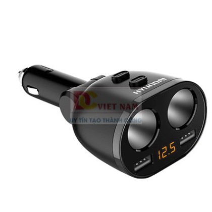 Sản Phẩm Bộ chia tẩu sạc cao cấp trên ô tô, thương hiệu Hyundai HY-16 - Hàng cao cấp .