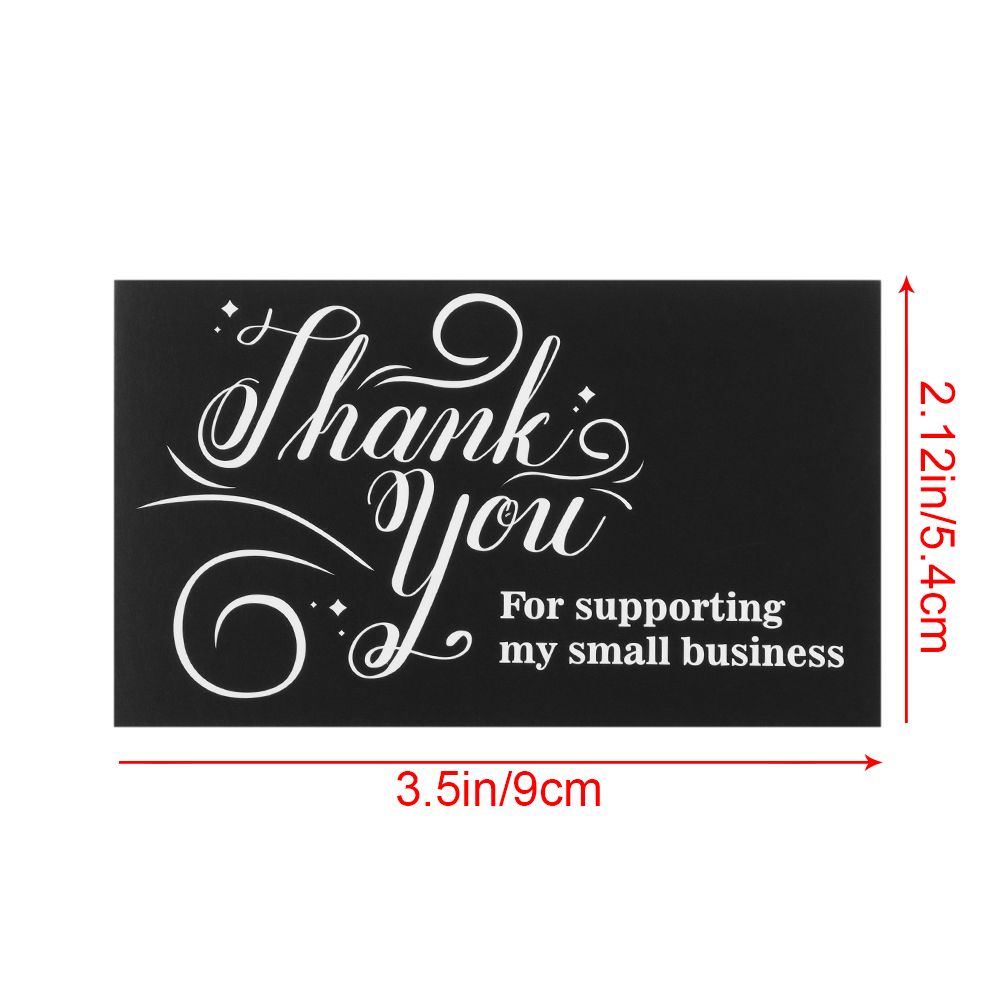 Set 30 Thẻ Giấy Trắng In Chữ Thank You Trang Trí Gói Quà 2.1x3.5 Inch Diy