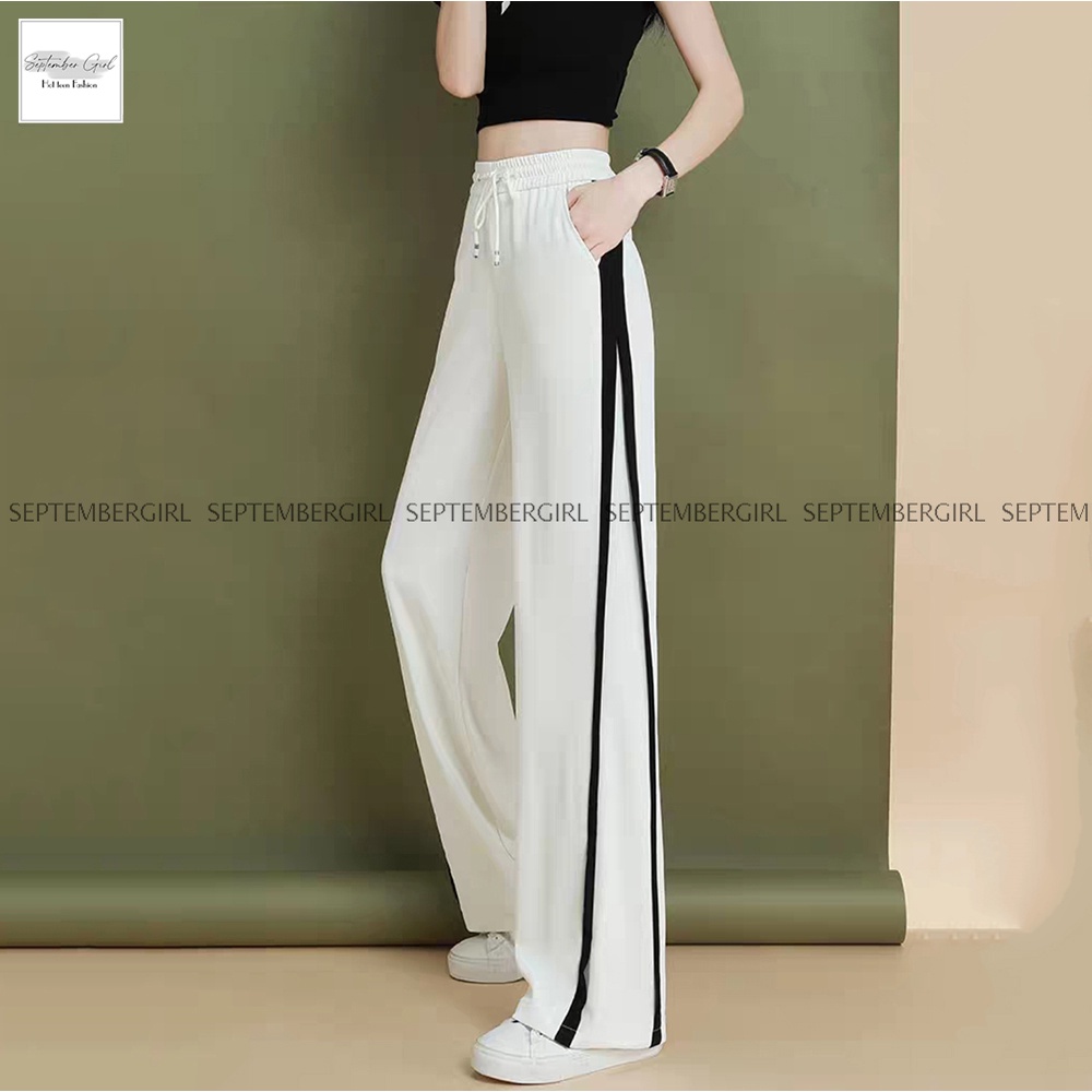 Quần jogger thể thao nữ SEPTEMBERGIRL ống suông rộng 2 viền sọc - JOGGER NAM 001