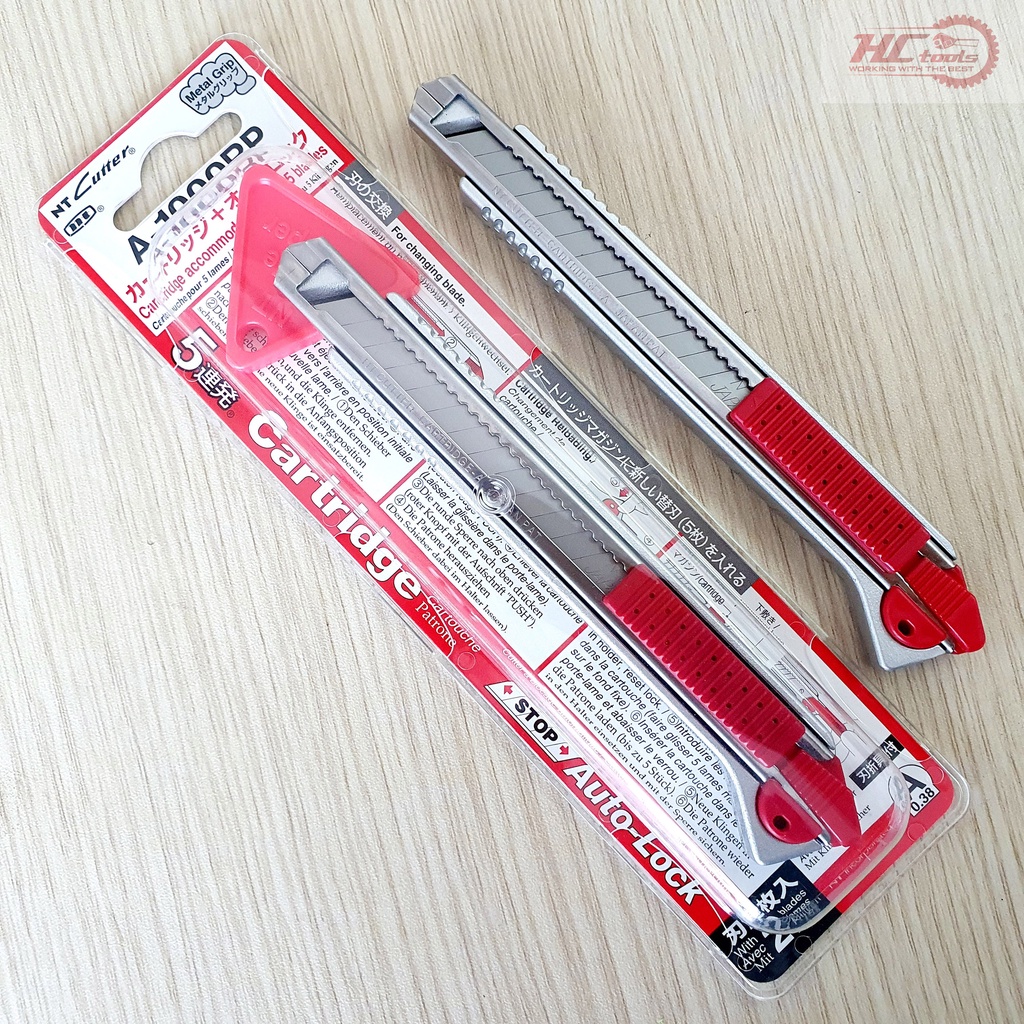 Dao rọc giấy NT Cutter A-1000RP hợp kim nhôm Made In Japan