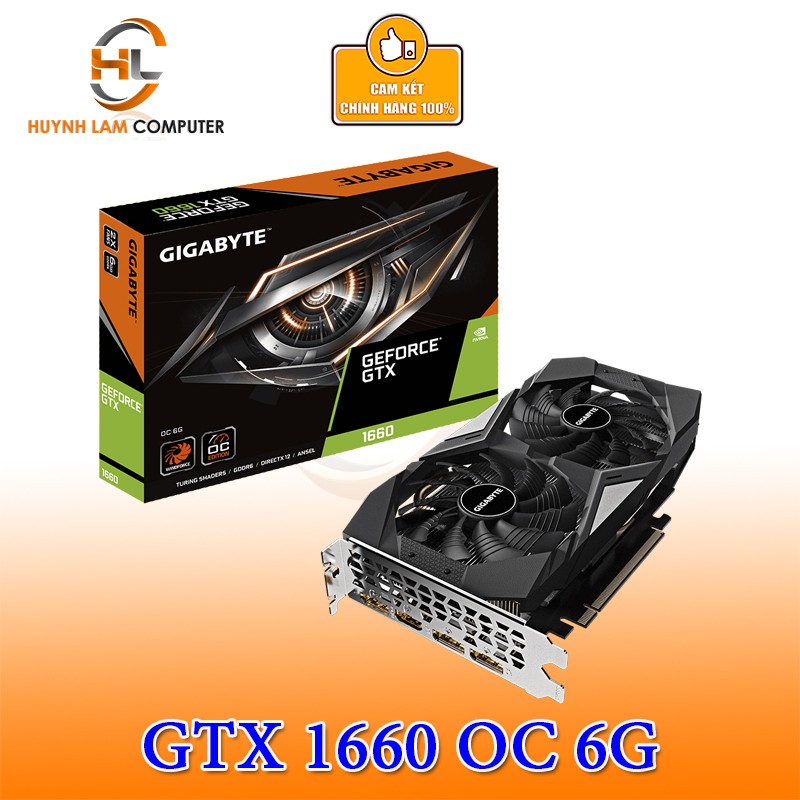 Card màn hình GIGABYTE GeForce GTX 1660 6GB DDR5 (N1660OC6GD) Viễn Sơn phân phối