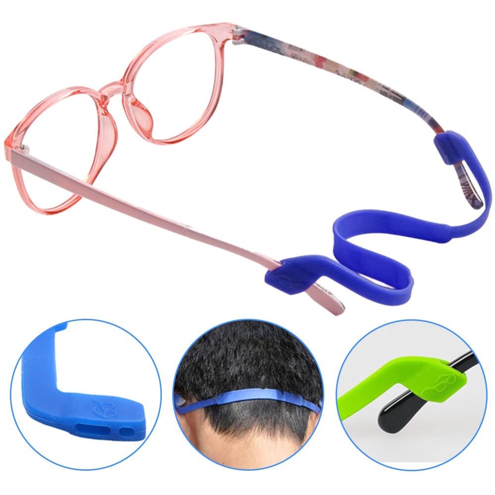 Dây Đeo Mắt Kính Bằng Silicone Co Giãn Cao Cấp Chống Trượt Cố Định Cho Trẻ Em &amp; Người Lớn / Kính Râm Thể Thao Đọc Sách / Mắt Kính