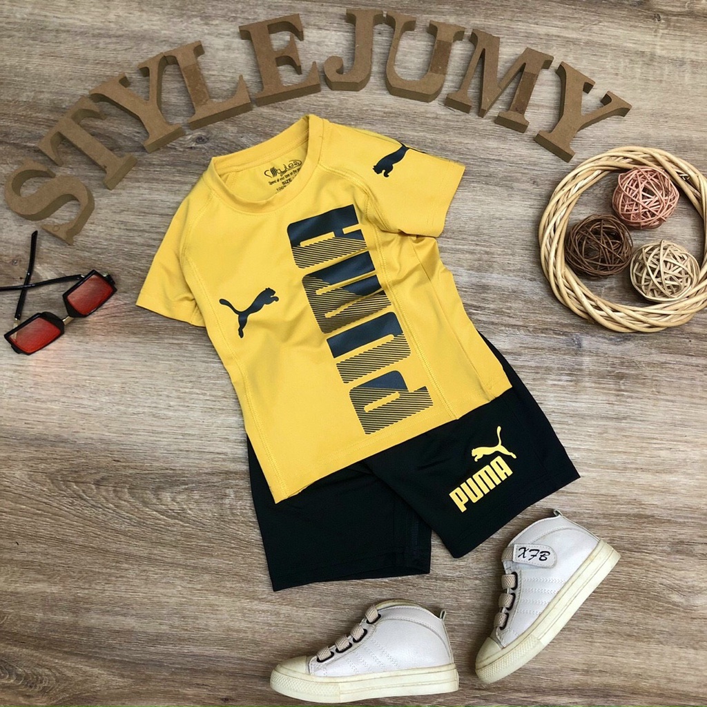 SIZE 11-XXL (37-75KG) ĐỒ BỘ BÉ TRAI THỂ THAO THUN LẠNH NGẮN TAY IN CHỮ DỌC THÂN ÁO