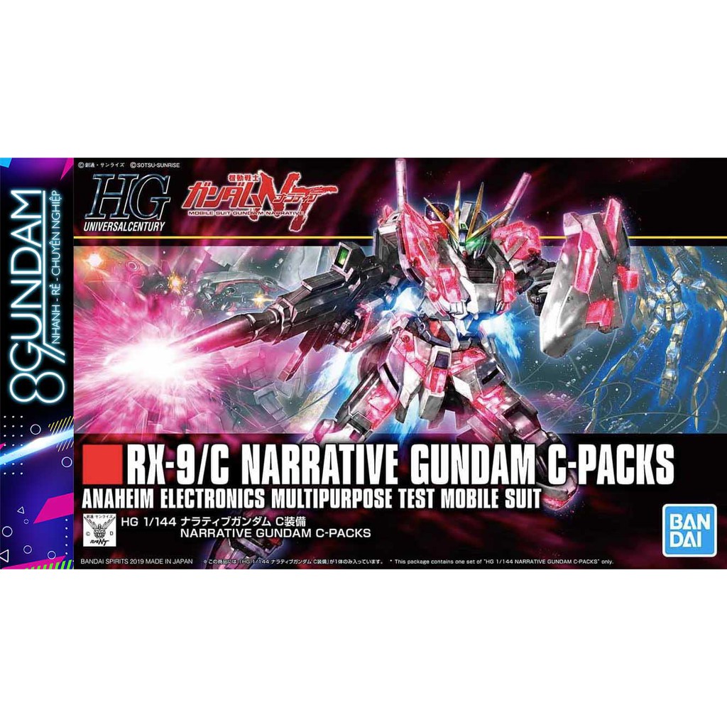 Mô Hình Lắp Ráp Gundam HG UC Narrative C-Packs