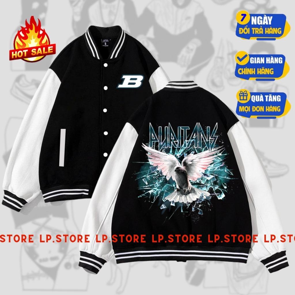 Áo Varsity Jacket BTANS- Áo Khoác Bomber Cardigan 4 Màu BTANS phối bo Siêu Hot ( có form rộng XL ) - LP.STORE