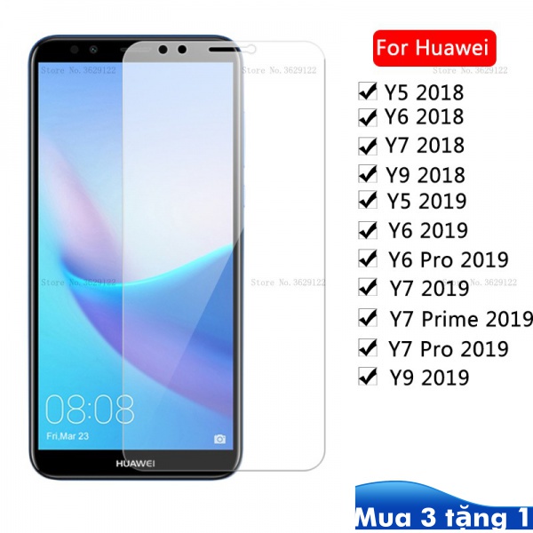 Kính cường lực toàn màn hình cho Huawei Y5 Y6 Y7 Y9 Y5P Y6S Y9S Pro Prime 2017 2018 2019 2020