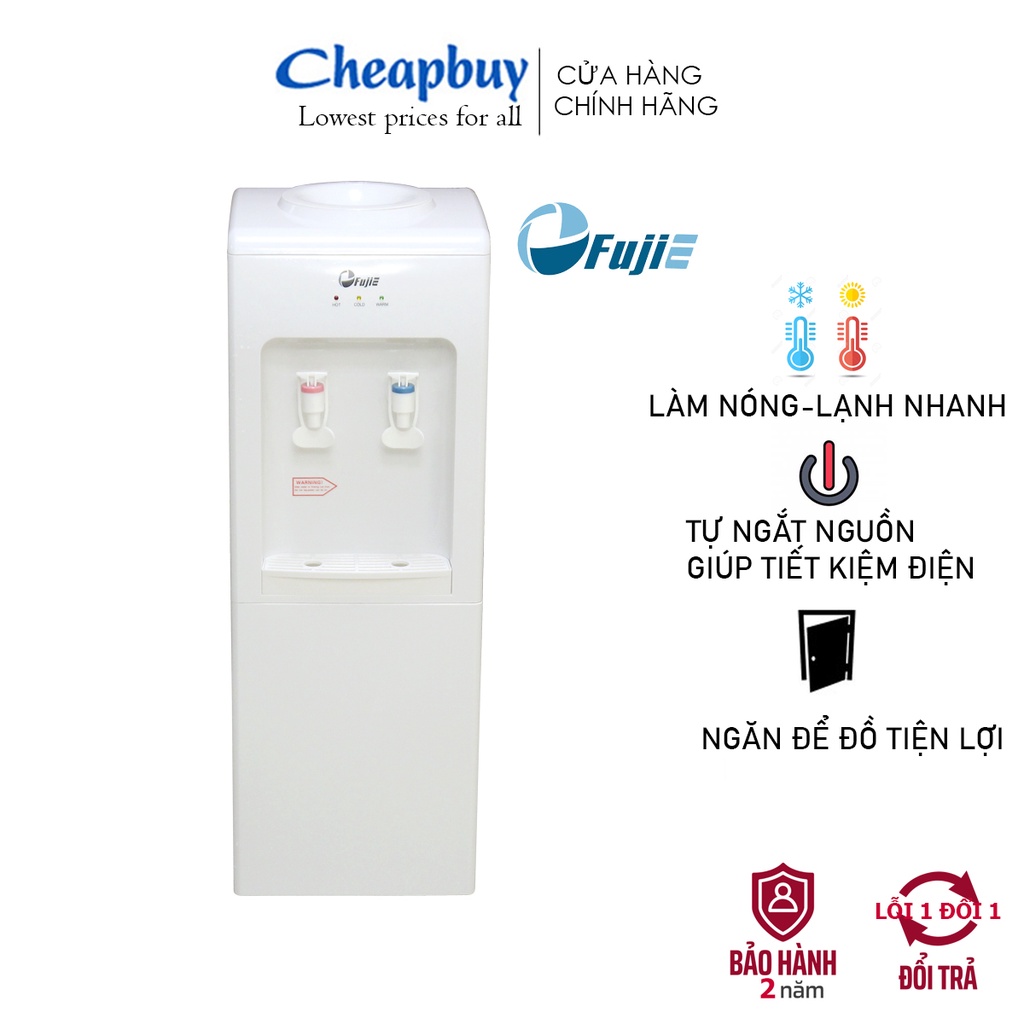 Cây nước nóng lạnh nhập khẩu Fujie WD1105E công nghệ Nhật Bản, tự động ngắt an toàn tiết kiệm điện- Bảo hành 2 năm