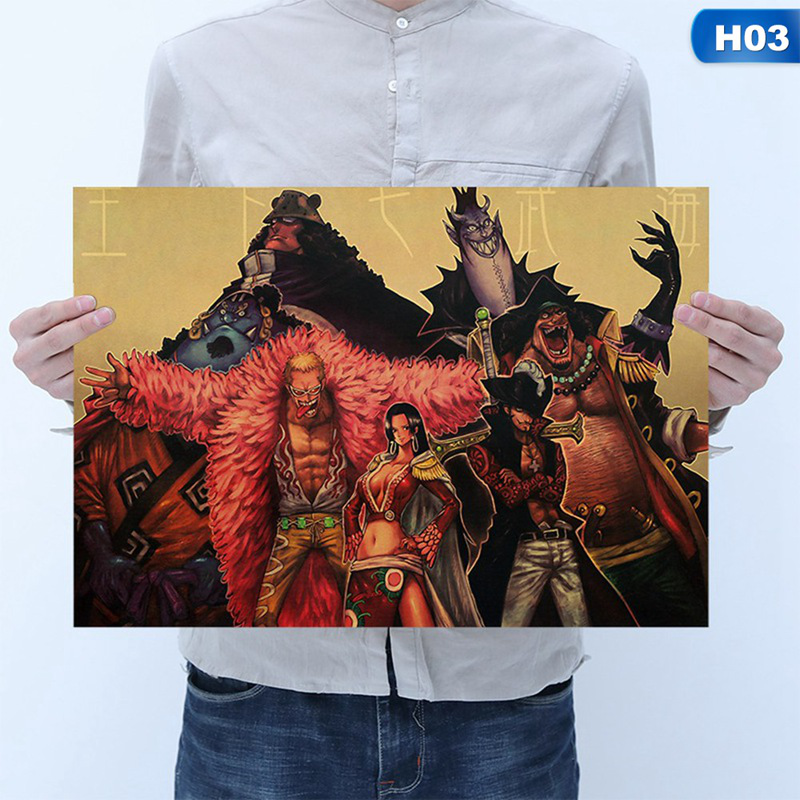 Tấm poster hình phim hoạt hình one piece dùng treo trang trí