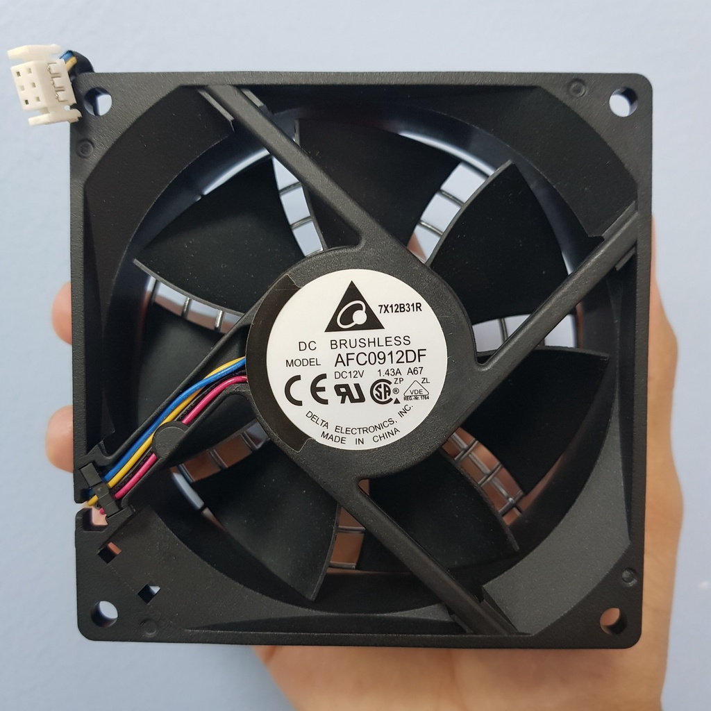 Quạt Máy Sấy Siêu Khỏe, Quạt Sever 12V 17W 9x9CM Brushless DELTA AFC0912DF