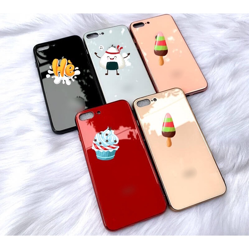 Ốp tráng gương viền Si iphone 6 6S 7 8 X XS MAX PLUS