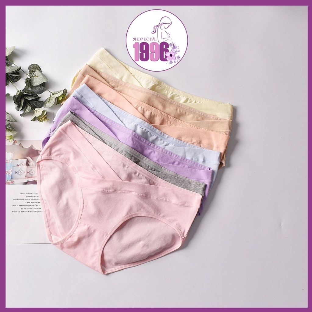 Quần lót bầu cạp chéo💖FREESHIP💖Quần lót vải cotton kháng khuẩn, đường vải ôm bụng dễ chịu 1996QL01