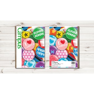 Vở kẻ ngang có lề Campus - BADGE 3 (Khổ B5, 200 trang) (Hộp 20 cuốn)