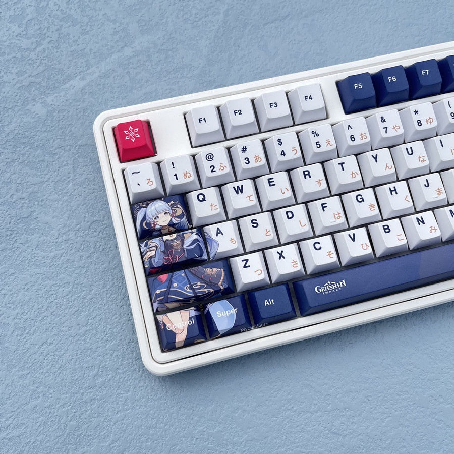 Kamisato Ayaka Keycap Cherry Profile Genshin Impact Anime PBT DYE-SUB Bàn phím cơ học Keycap