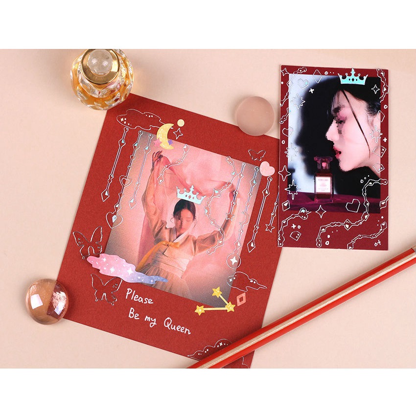 Tấm sticker Hologram, Silver decor toploader, trang trí