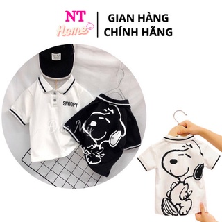 Áo phông phong cách Hàn Quốc cho bé trai hình chú chó Snoopy,áo phông mùa hè chất Cotton cho bé từ 1-5 tuổi BM00001
