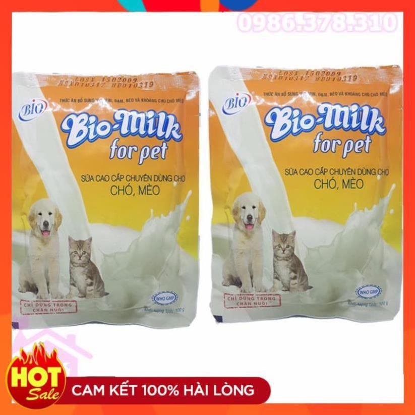 Bio Milk 100g - Sữa bột dinh dưỡng cho chó mèo con - phụ kiện thú cưng