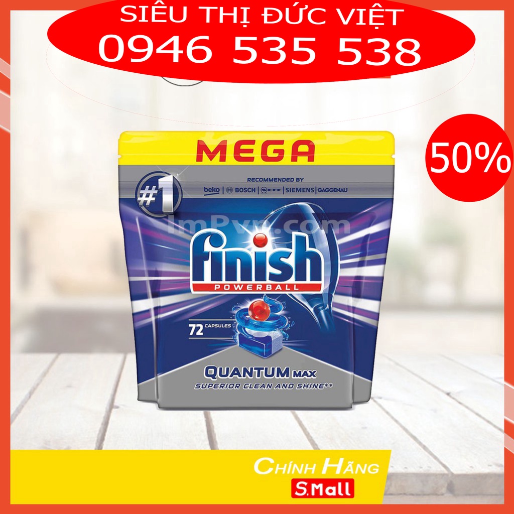 Viên rửa bát Finish quantum 72 viên