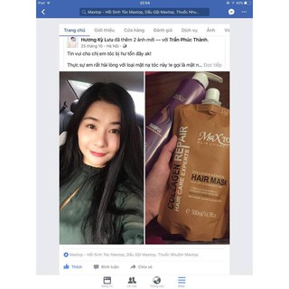 Hấp phục hồi tóc collagen 1 phút MAXTOP 500ml