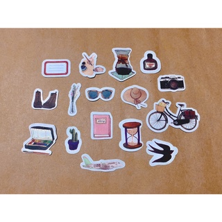 Sticker đồ vật cổ điển trang trí sổ journal, junk journal, scrapbook