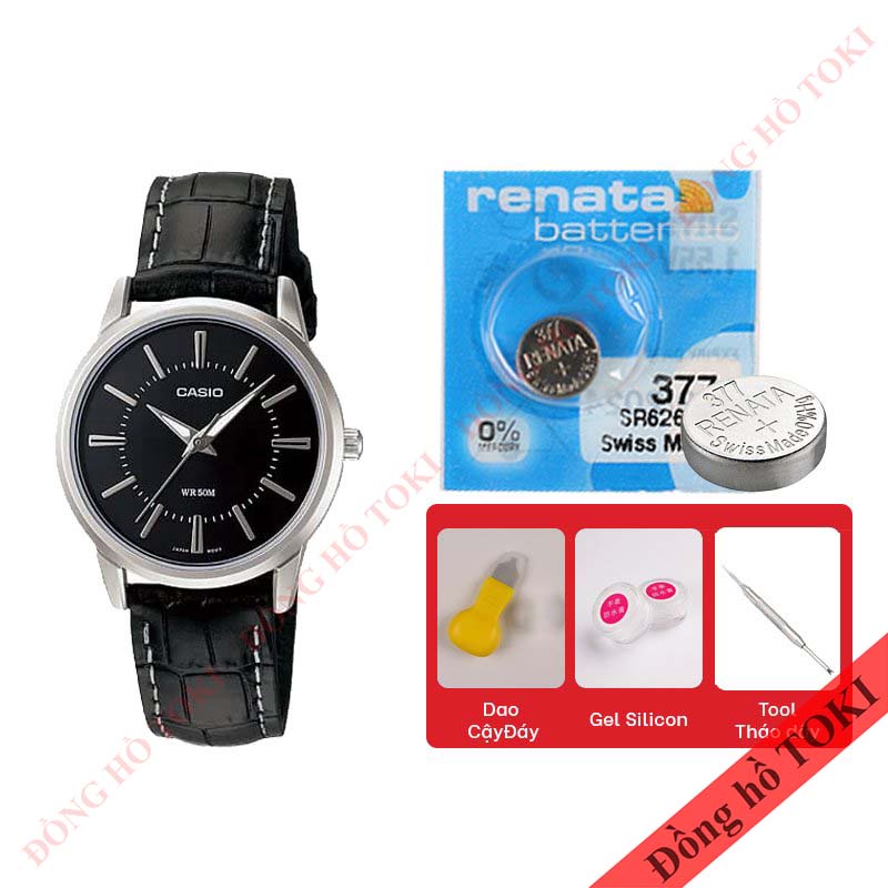 Pin thay cho đồng hồ đeo tay casio LTP-1303 dây da dây kim loại