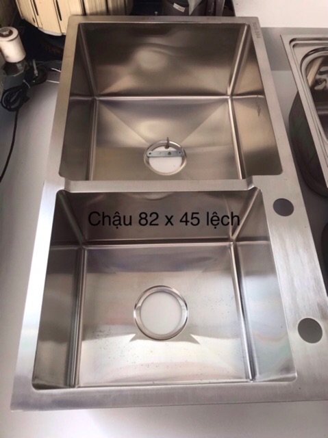 Chậu rửa chén bát 8245, 2 hộc lệch, inox 304 | BigBuy360 - bigbuy360.vn