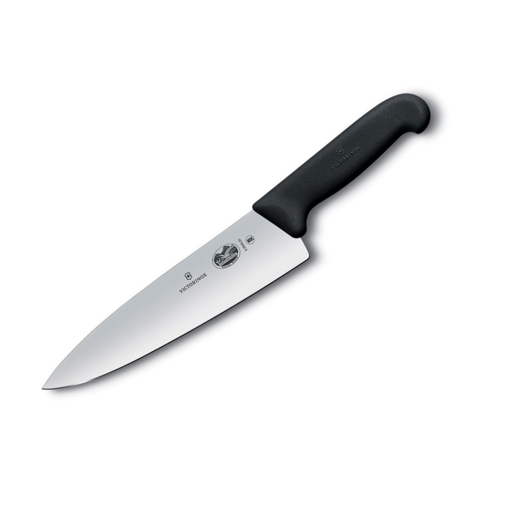 Dao bếp Victorinox Carving Knife màu đen (20cm, fibrox handle, extra broad blade)
