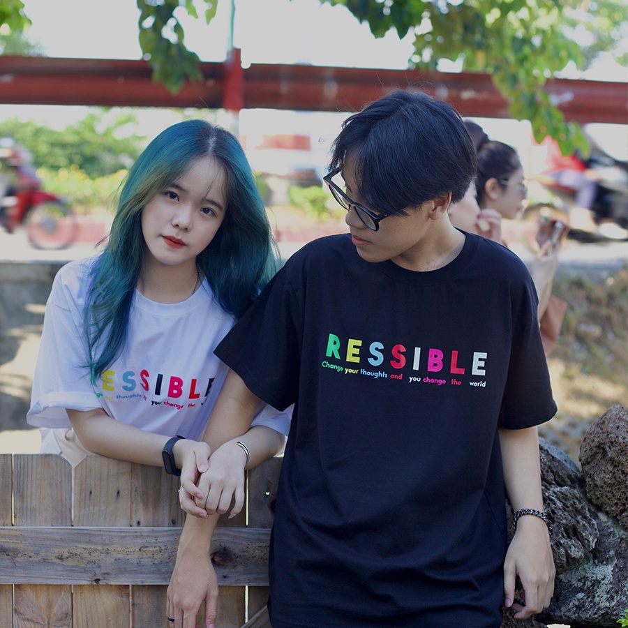 Áo thun Multicolor - Ressible [Streetwear / Black] | BigBuy360 - bigbuy360.vn