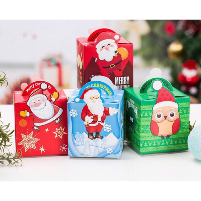 Hộp Đựng Quà Kèm QUÀ TẶNG Noel Giáng Sinh đẹp kèm