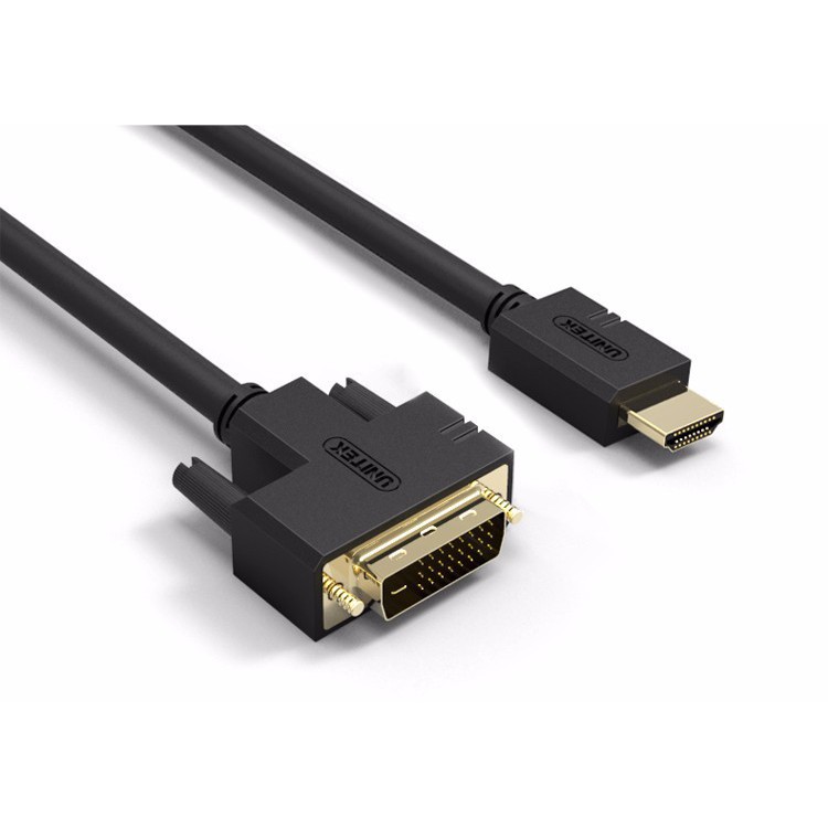 [Mã ELFLASH5 giảm 20K đơn 50K] Cáp Chuyển DVI to HDMI và ngược lại HDMI to DVI Unitek Y-C220A dài 5m