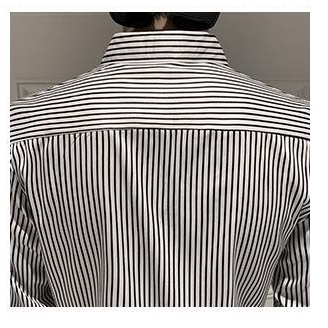 Áo Sơ Mi Tay Dài Cổ Chữ V Thời Trang Phong Cách Hàn Quốc Cho Nam