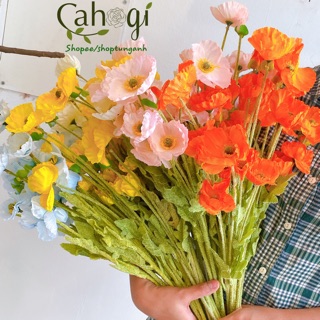 Hoa Giả - Chùm Hoa Cánh Bướm Vải Lụa 4 bông