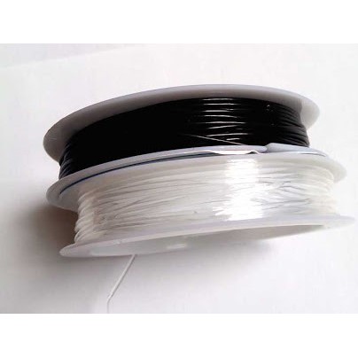 Dây cước xỏ vòng trắng, đen 1mm dài 50m loại dai, bền, đẹp dùng được nhiều lần hàng loại 1