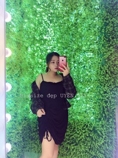 Sét sơ mi khoát lững + đầm rút tà