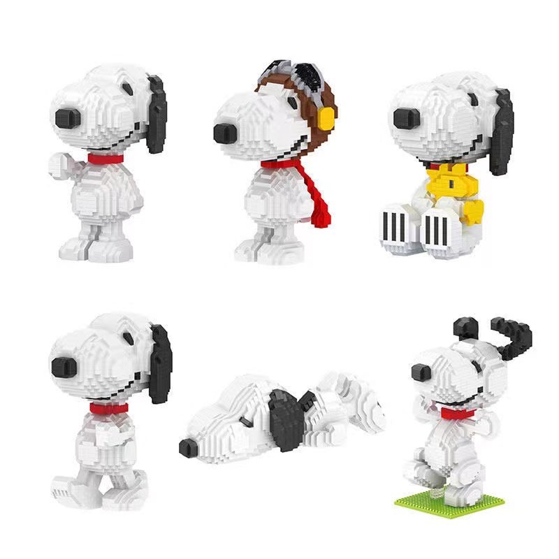 Mô Hình Đồ Chơi Lắp Ráp Nhân Vật Hoạt Hình Snoopy Dành Cho Bé