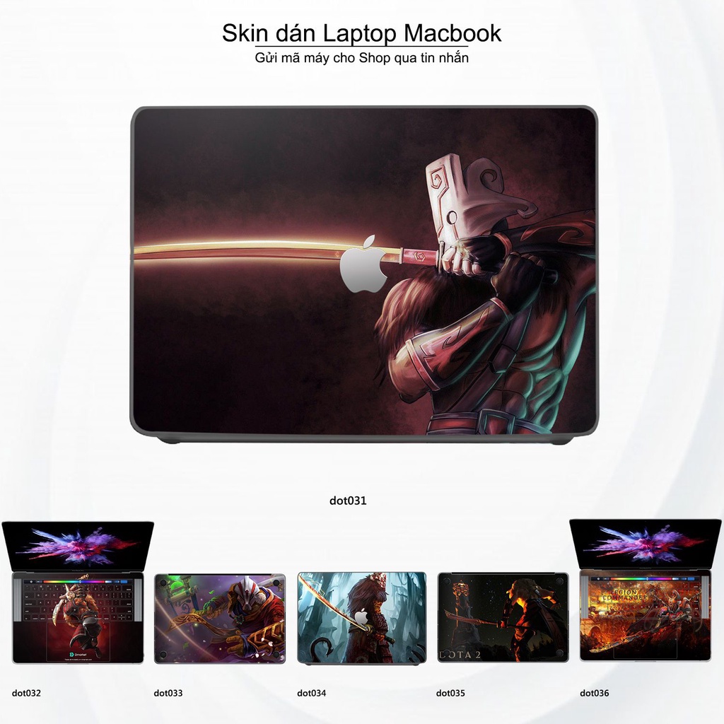 Skin dán Macbook mẫu Dota 2 (đã cắt sẵn, inbox mã máy cho shop)