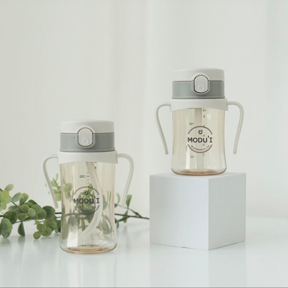 Bình nước chống sặc Modui có ống hút 200ml/260ml - Shop Khang Baby