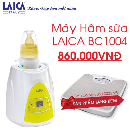 (BH chính hãng) Máy hâm sữa cách thủy LAICA BC1004. Tặng cân cơ học